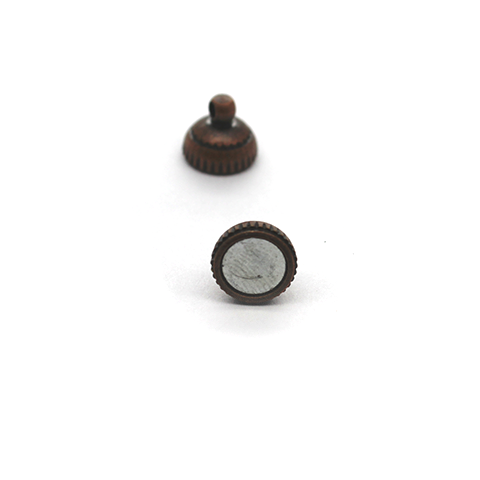 Clasp, Magnetic Sphere Clasp, Copper, Alloy, 14mm x 8mm, Sold Per pkg of 1 - Butterfly Beads