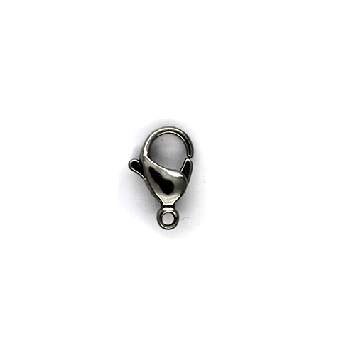 Clasp, Lobster Clasps, Silver, Stainless Steel, 14mm x 8mm, Sold Per pkg of 2