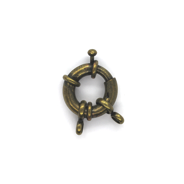 Clasp, Spring Clasp, Brass, Alloy, 32mm x 21mm, Sold Per pkg of 1 - Butterfly Beads