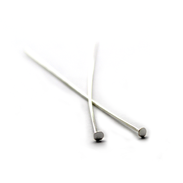 Flat Head Pins, Antique Silver, Alloy, 2.75inch, 20 Gauge, 30 pcs per bag