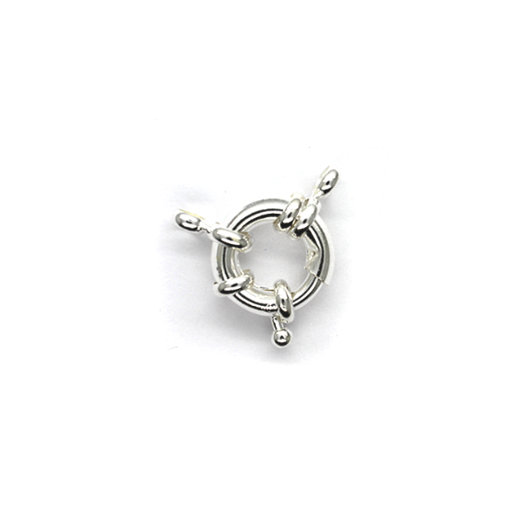 Clasp, Spring Clasp, Silver, Alloy, 23mm x 14mm x 6mm, Sold Per pkg of 1 - Butterfly Beads