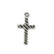 Charms, Swirled Latin Cross, Silver, Alloy, 21mm x 12mm, Sold Per pkg 6
