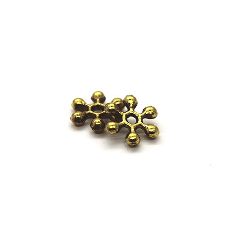 Spacers, Big Ball Daisy Spacer, Gold, Alloy, 9mm X 9mm, Sold Per pkg of 16 - Butterfly Beads