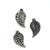 Charms, Detailed Leaf, Silver, Alloy, 19mm x 10mm x 1.2mm, Sold Per pkg of 20