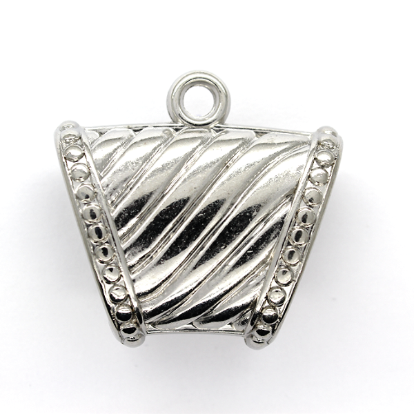 Pendants, Swirly Connector, Silver, Plastic, 38.4mm x 40mm, Sold Per pkg of 10