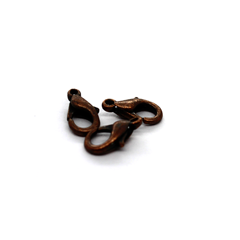 Clasp, Lobster Clasps, Copper Alloy, 11mm x 6mm x 3mm, Sold Per pkg of 15 - Butterfly Beads