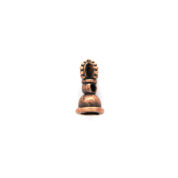 Charms, Crowned Bell Pendulum, Copper, Alloy, 15mm X 7mm, Sold Per pkg of 5