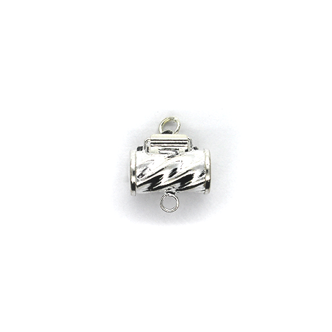 Terminators, Cord Ends, Silver, Alloy, 10mm x 6mm, Sold Per pkg of 1 - Butterfly Beads