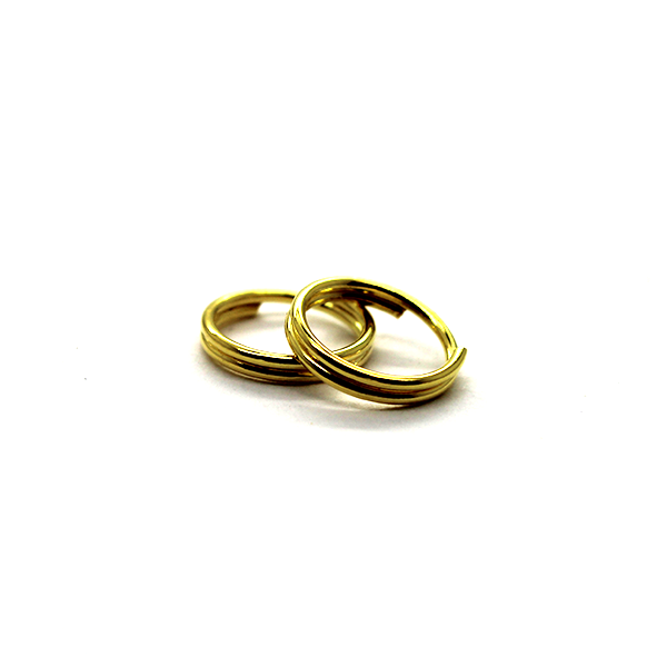 Split Rings, Gold, Alloy, Round, 9mm, 15 Gauge, Sold Per pkg of Approx 60