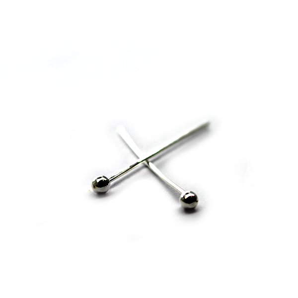 Ball Head Pins, Bright Silver, Alloy, 1.22 inches, 24 Gauge, Sold Per pkg of Approx 170+