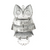Pendants, Star Gazed Owl, Silver, Alloy, 86mm x 50mm, Sold Per pkg of 1