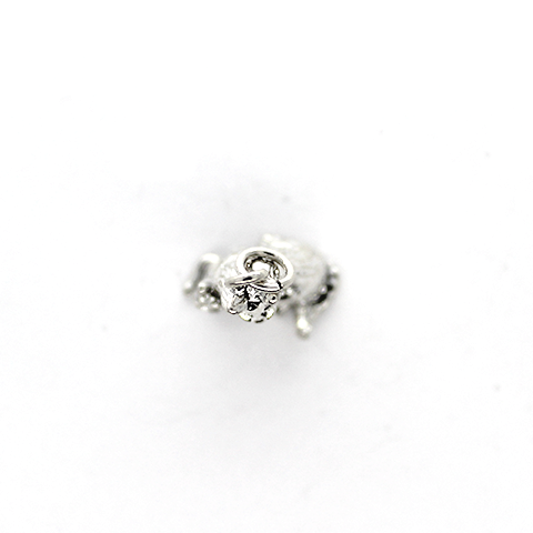 Charms, Mother & Baby Fox, Silver, Alloy, 19mm X 14mm X 8mm, Sold Per pkg of 1