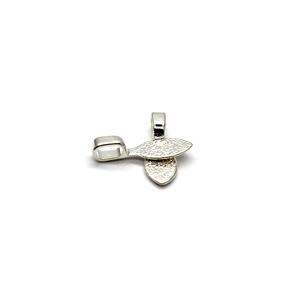 Bails, Glue On Bails, Silver, Alloy, 21mm x 7mm, Sold Per pkg of 2 - Butterfly Beads