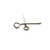 Eye Pins,Bright  Silver Alloy, 0.65 inch, 21 Gauge