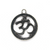 Pendants, Om Symbol, Silver, Alloy, 29mm x 24mm, Sold Per pkg of 3