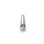 Bead Cone, Flower Tagged Cone, Alloy, Silver, 21mm x 8mm x 8mm, Sold Per pkg of 10 - Butterfly Beads