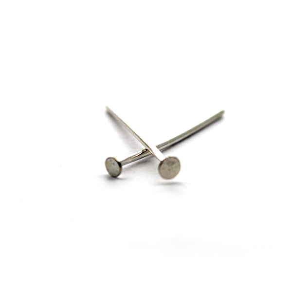 Flat Head Pins, Bright Silver, Alloy, 0.85 inches, 20 Gauge, Sold Per pkg of Approx 200 pcs
