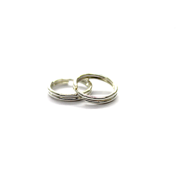 Split Rings, Bright Silver, Alloy, Round, 8mm, 20 Gauge, Sold Per pkg of 110