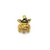 Clasp, Round Ornament Snap Clasp, Gold, Alloy, 18mm x 14mm, Sold Per pkg of 1 - Butterfly Beads