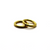 Closed Rings, Gold, Alloy, Round, 9mm, 17 Gauge