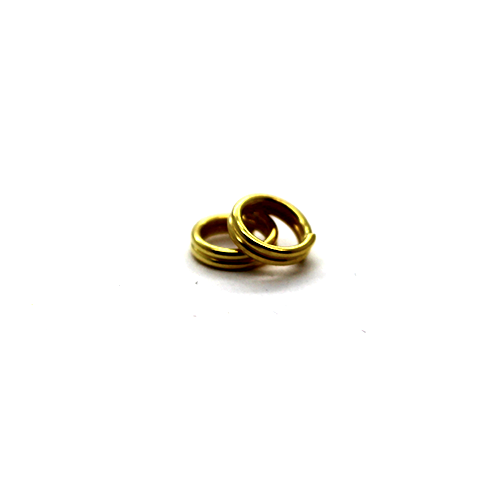Split Rings, Gold, Alloy, Round, 5mm, 15 Gauge