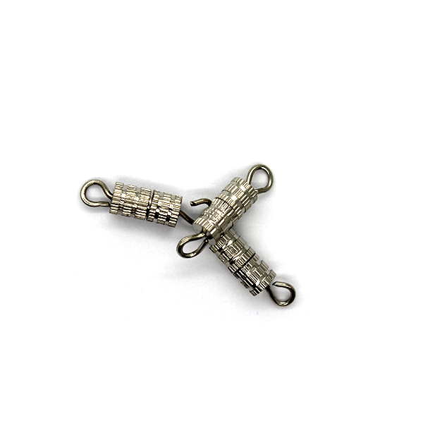 Clasp, Screw Clasp, Alloy, Silver, 15mm x 4mm x 4mm, Sold Per pkg of 6 - Butterfly Beads