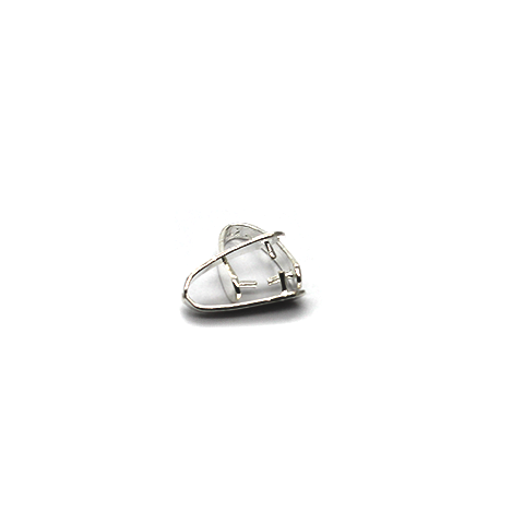 Bails, Pinch Bails, Silver, Alloy, 15mm x 8mm, Sold Per pkg of 2 - Butterfly Beads