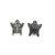 Charms, Beaded Butterfly, Silver, Alloy, 18mm X 15mm, Sold Per pkg of 8
