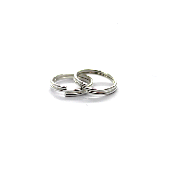 Split Rings, Silver, Alloy, Round, 9mm, 21 Gauge, 80+ pcs