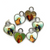 Charms, Multi-Designed Heart-Shaped Jesus and Mary, Silver, Alloy, 12mm x 10mm x 2mm, Sold Per pkg 10