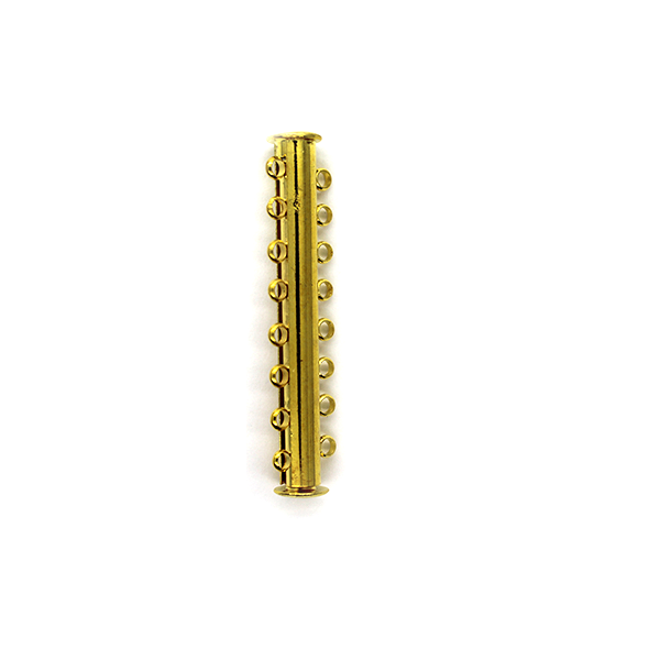 Clasp, Tube Magnetic Clasp, Gold, Alloy, 44mm x 10mm, Sold Per pkg of 1 - Butterfly Beads