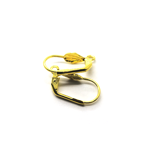 Earrings, Leverback Earrings, Gold, Alloy, 20mm x 9mm, Sold Per pkg of 6