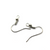 Earrings, Shepherd Hook with Bead and Coil, Bright Silver, Alloy, 20mm x 8.5mm x 0.7mm, Sold Per pkg of 40 pairs