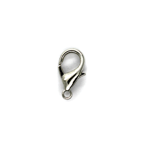 Clasp, Lobster Clasp, Silver, Alloy , 10mm x 5mm, Sold Per pkg of 12 - Butterfly Beads