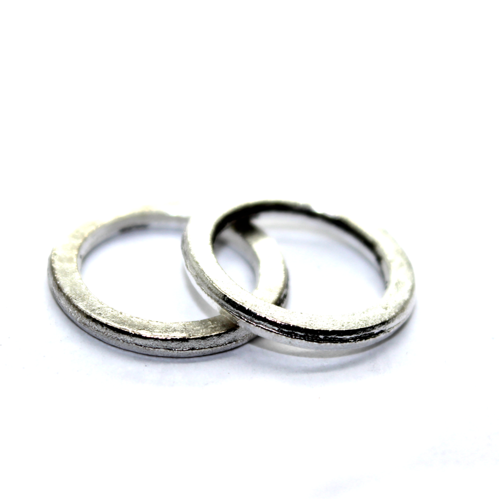 Spacers, Flat Ring Spacer, Alloy, Silver, 16mm X 16mm , Sold Per pkg of 12