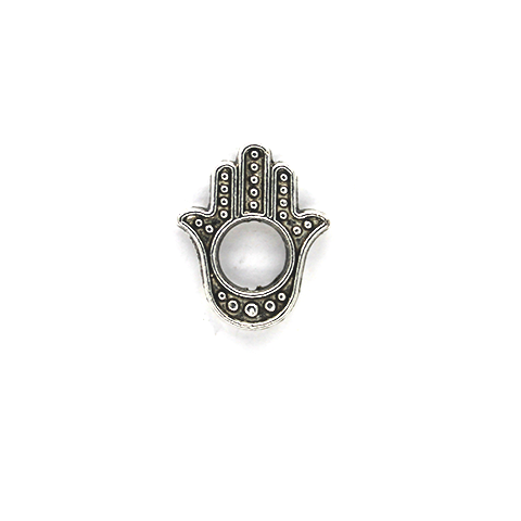Spacer, Hamsa Hand, Antique Silver, Alloy, 14.5mm x 12mm x 2mm, Sold Per pkg 14