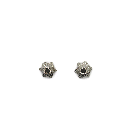 Bead Cap, Spiky Flower, Alloy, Silver, 4mm x 6mm, Sold Per pkg of 10 - Butterfly Beads
