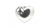 Pendants, Heart of Peace, Silver, Alloy, 35mm X 42mm, Sold Per pkg of 2