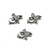 Charms, Polka-Dotted Elephant, Silver, Alloy, 16mm X 12m X 3mm, Sold Per pkg of 10