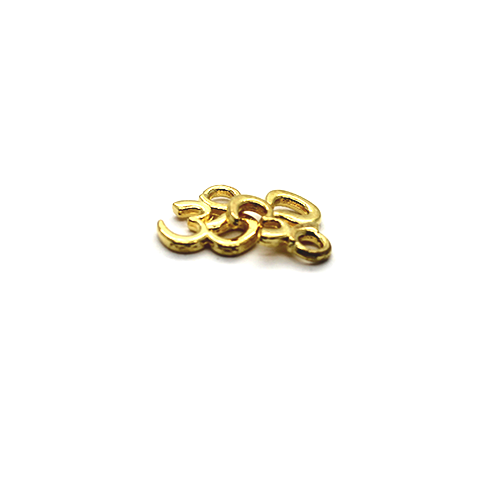 Charms, Om Sign, Gold, Alloy, 11mm x 9mm, Sold Per pkg of 15