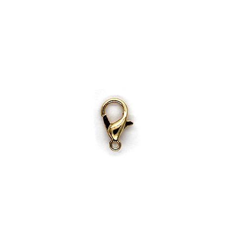 Clasp, Lobster Clasp, Dull Gold, Stainless Steel, 10mm x 5mm, Sold Per pkg of 4