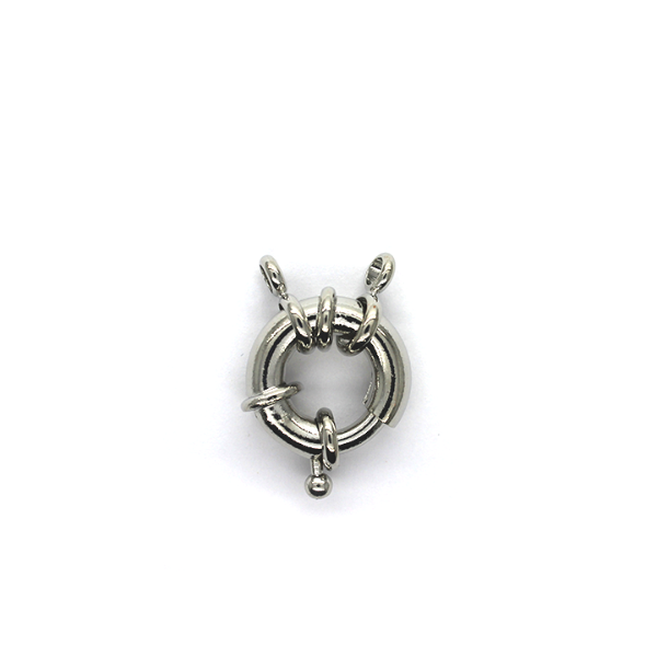 Clasp, Spring Clasp, Silver, Alloy, 29mm x 19mm, Sold Per pkg of 1 - Butterfly Beads