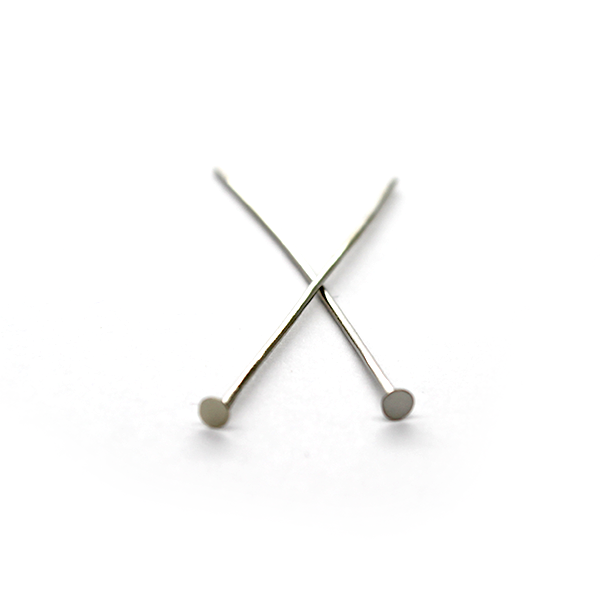 Flat Head Pins, Silver, Rhodium Alloy, 1.75inch, 20 Gauge, Sold Per pkg of 45 pcs
