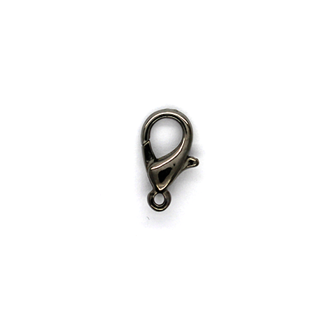 Clasp, Lobster Clasp, Gunmetal, Alloy, 12mm x 6mm, Sold Per pkg of 15 - Butterfly Beads