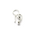 Earrings, Silver, Alloy, Fish Hooks, 17mm x 9mm, sold per pkg of 2