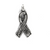 Charms,Awareness Ribbon, Silver, Alloy, 21mm X 10mm X 1mm, Sold Per pkg of 8