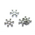 Spacers, SnowFlake Spacer, Alloy, Silver, 9mm x 9mm, Sold Per pkg of 20