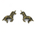Charms, Race Horse, Bronze, Alloy, 16mm X 24mm, Sold Per pkg of 3