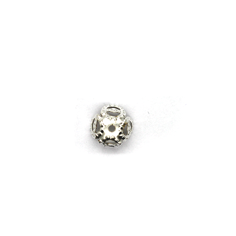 Bead Cap, Hollow Crown, Alloy, Silver, 4mm x 8mm, Sold Per pkg of 30 - Butterfly Beads