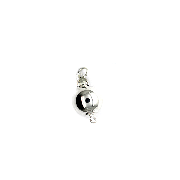 Clasp, Snap Clasp, Silver, Alloy, 24mm x 10mm x 10mm, Sold Per pkg of 1 - Butterfly Beads